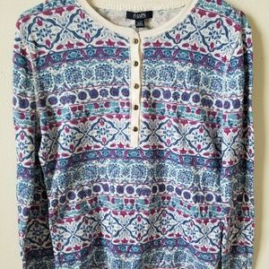 Chaps Brand new thermal geometric top